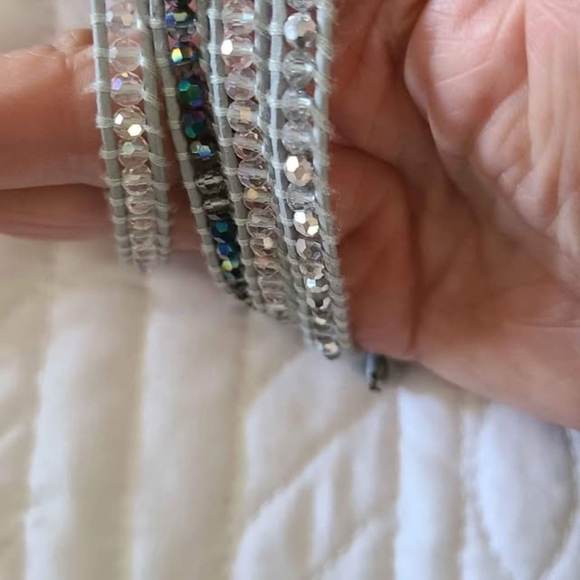 Chan Luu Silver and Blue Beaded Bracelet - Picture 2 of 7